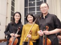 Miss Haruka TERADA (middle) and other viola players
